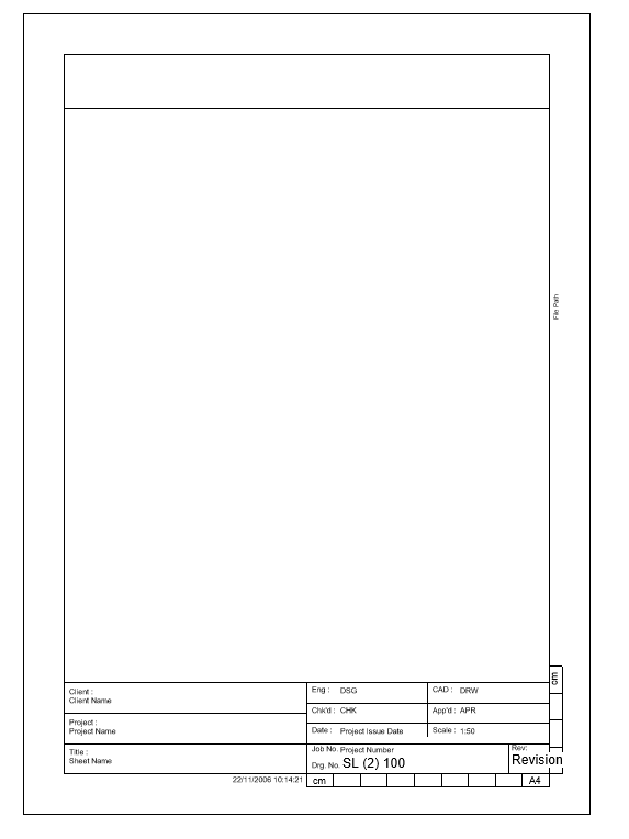 A4 Horizontal Portrait Title Block – free Revit family preview