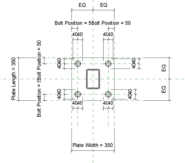 Rhs Section Column Base Plate Free Revit Families