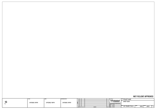 Title Block - A1 Sheet - Horizontal borderless